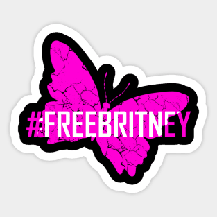 #FreeBritney Hashtag Free Britney Movement Butterfly Sticker